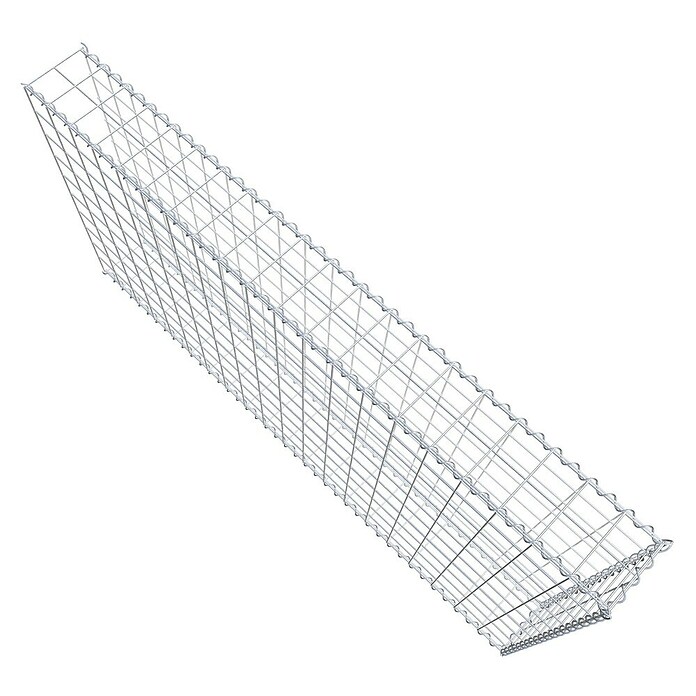 Gabiona Gabione Typ 2 (Zum Anbau in der Länge, 200 x 20 x 100 cm, Stahl, Maschenbreite: 100 mm, Maschenhöhe: 100 mm, Spirale) | BAUHAUS