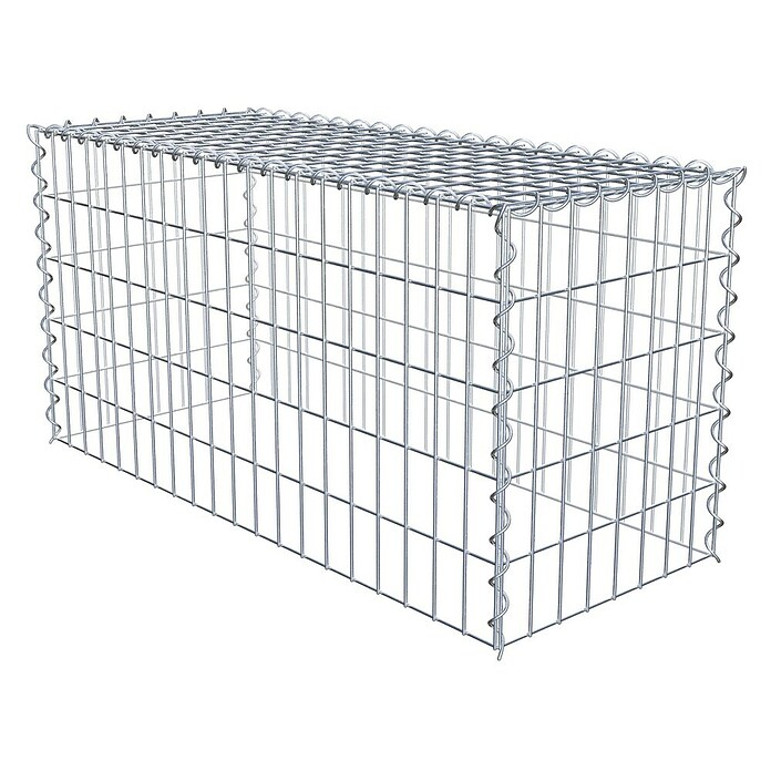 Gabiona Gabione Typ 3 (Zum Anbau in der Höhe, 100 x 40 x 50 cm, Stahl, Maschenbreite: 50 mm, Maschenhöhe: 100 mm, Spirale) | BAUHAUS