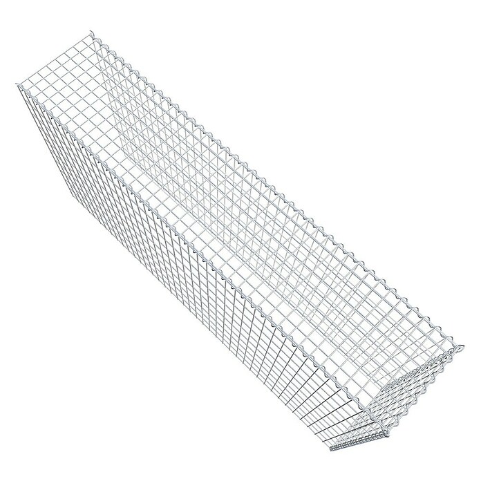 Gabiona Gabione Typ 4 (Zum Anbau in Länge & Höhe, 200 x 40 x 100 cm, Stahl, Maschenbreite: 50 mm, Maschenhöhe: 100 mm, Spirale) | BAUHAUS