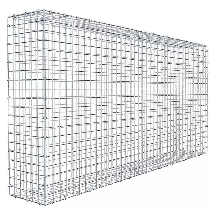 Gabiona Gabione - 200 x 30 x 100 cm, Stahl, Maschenbreite: 50 mm, Maschenhöhe: 50 mm - Rechteckiger Gabionenkorb aus verzinktem Drahtgeflecht.