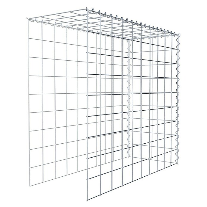 Gabiona Gabione Typ 4 (Zum Anbau in Länge & Höhe, 100 x 40 x 90 cm, Stahl, Maschenbreite: 100 mm, Maschenhöhe: 100 mm, Spirale) | BAUHAUS