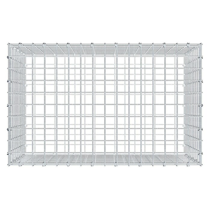 Gabiona Gabione (80 x 50 x 50 cm, Stahl, Maschenbreite: 50 mm, Maschenhöhe: 50 mm, C-Ring) | BAUHAUS