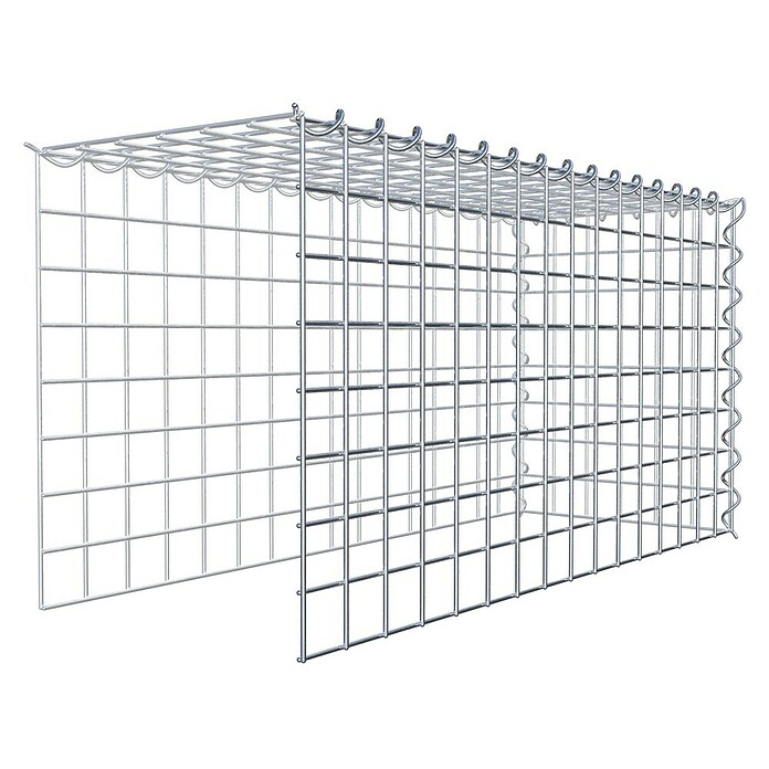 Gabiona Gabione Typ 4 (Zum Anbau in Länge & Höhe, 80 x 30 x 40 cm, Stahl, Maschenbreite: 50 mm, Maschenhöhe: 50 mm, Spirale) | BAUHAUS