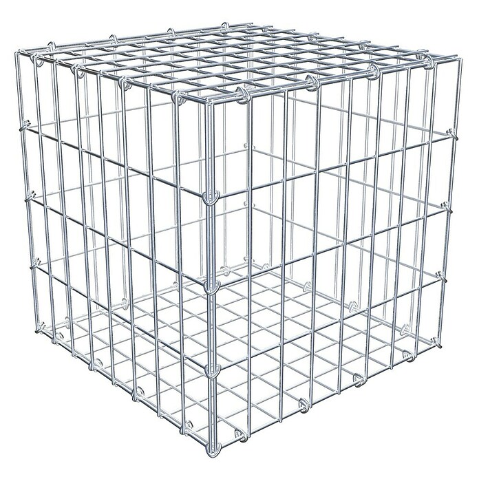 Gabiona Gabione (40 x 40 x 40 cm, Stahl, Maschenbreite: 50 mm, Maschenhöhe: 100 mm, C-Ring) | BAUHAUS