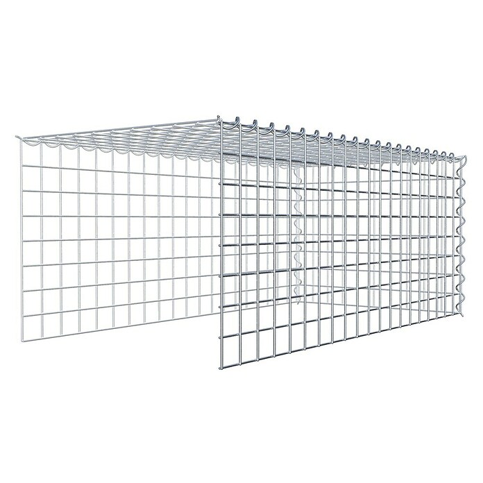 Gabiona Gabione Typ 4 (Zum Anbau in Länge & Höhe, 100 x 50 x 40 cm, Stahl, Maschenbreite: 50 mm, Maschenhöhe: 50 mm, Spirale) | BAUHAUS