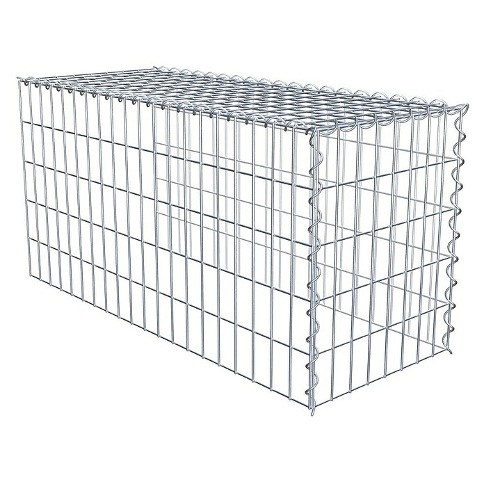 Gabiona Gabione Typ 4 (Zum Anbau in Länge & Höhe, 100 x 40 x 50 cm, Stahl, Maschenbreite: 50 mm, Maschenhöhe: 100 mm, Spirale) | BAUHAUS