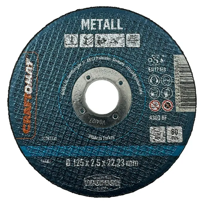 Craftomat Trennscheibe A30Q-BF - Geeignet für: Metall, Durchmesser Scheibe: 125 mm, 10 Stk. - Schleifscheibe "Metall" von Craftomat, Durchmesser 125 mm, geeignet für Metallbearbeitung.