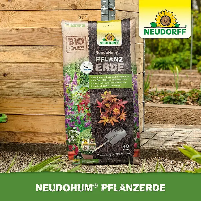 Neudorff NeudoHum Pflanzerde - 75 l - Ein Sack Neudohum Pflanzerde, torffreie Bio-Pflanzerde für Garten, Beet und Balkon.