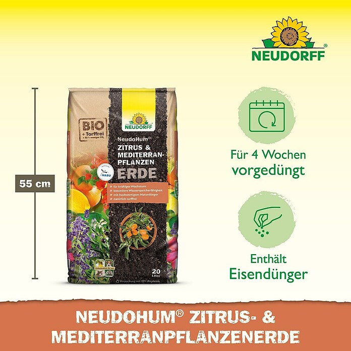 Neudorff NeudoHum Mediterranpflanzenerde (20 l) | BAUHAUS
