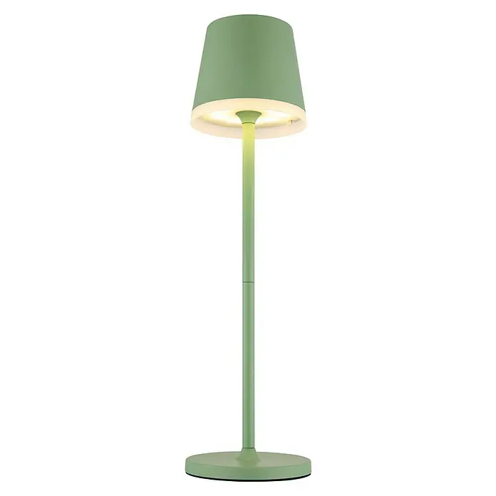 Globo Solar-Tischleuchte - Grün, Warmweiß, IP44, Ø x H: 11 x 41 cm - Eine elegante, grüne Tischleuchte, die mit ihrem sanften Licht eine angenehme Atmosphäre schafft und sich perfekt in jedes Interieur einfügt.