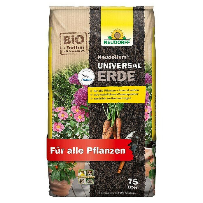 Neudorff NeudoHum Blumenerde Universal für alle Pflanzenarten (75 l) | BAUHAUS