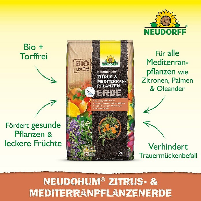 Neudorff NeudoHum Mediterranpflanzenerde (20 l) | BAUHAUS