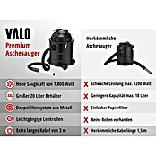 Valo Aschesauger Premium (1 800 W, 20 l, Blasfunktion) | BAUHAUS