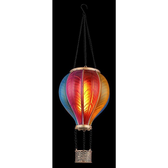 Globo Solar-Hängeleuchte Heißluftballon (Bunt, IP44, Ø x H: 14 x 46,5 cm) | BAUHAUS