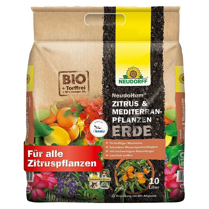 Neudorff NeudoHum Mediterranpflanzenerde (10 l, Torffrei) | BAUHAUS