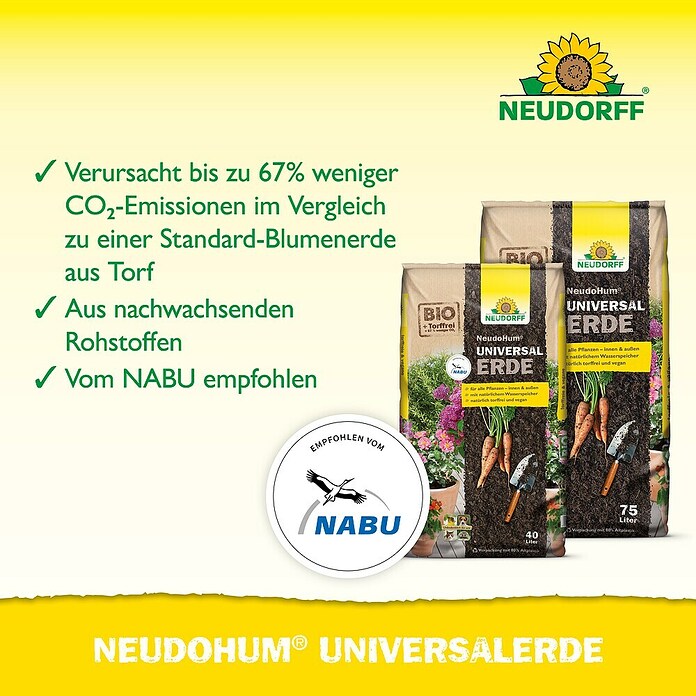 Neudorff NeudoHum Blumenerde Universal für alle Pflanzenarten (75 l) | BAUHAUS