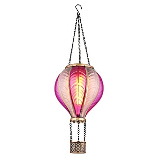 Globo Solarhanglamp Ballon (Roze, IP44, Ø x h: 14 x 46,5 cm)