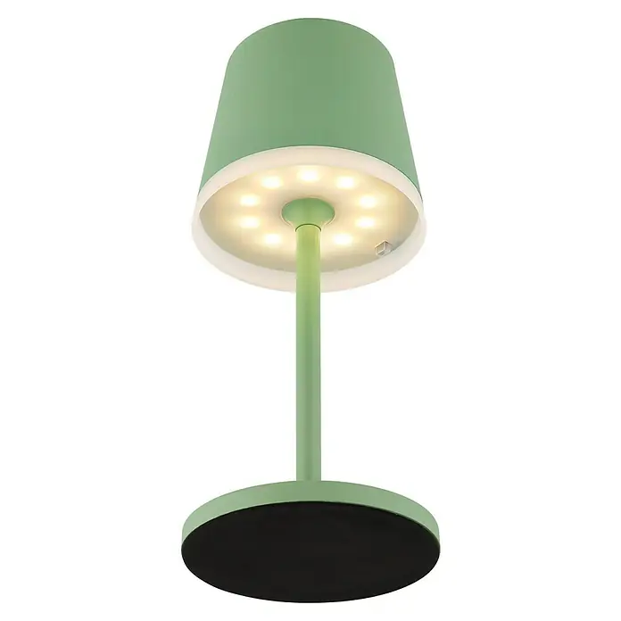 Globo Solar-Tischleuchte - Grün, Warmweiß, IP44, Ø x H: 11 x 41 cm - Grüne Tischleuchte mit LED-Beleuchtung, ideal als dekorative und funktionale Lichtquelle für jeden Raum.