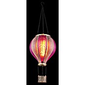 Globo Solar-Hängeleuchte Heißluftballon (Rosa, IP44, Ø x H: 14 x 46,5 cm) | BAUHAUS
