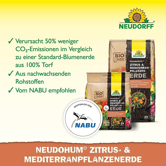 Neudorff NeudoHum Mediterranpflanzenerde (10 l, Torffrei) | BAUHAUS