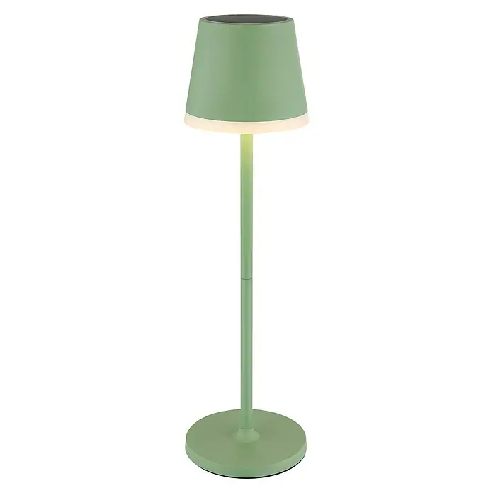 Globo Solar-Tischleuchte - Grün, Warmweiß, IP44, Ø x H: 11 x 41 cm - Elegante grüne Tischleuchte, perfekt für eine stimmungsvolle Beleuchtung. Ideal für Wohnzimmer oder Schlafzimmer, ein stilvolles Accessoire.