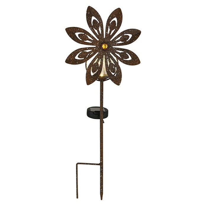 Globo Solar-Erdspieß Windrad (0,02 W, L x B x H: 200 x 90 x 500 mm, Rost, IP44) | BAUHAUS