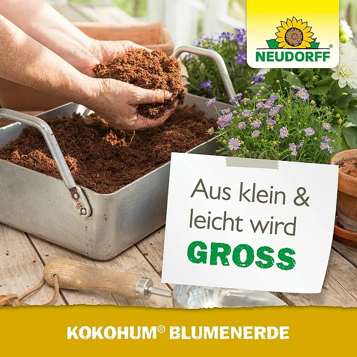 Neudorff KokoHum Blumenerde - 7 l - Kokohum Blumenerde von Neudorff: Aus klein & leicht wird gross. Ideal für Blumen und Pflanzen im Garten.