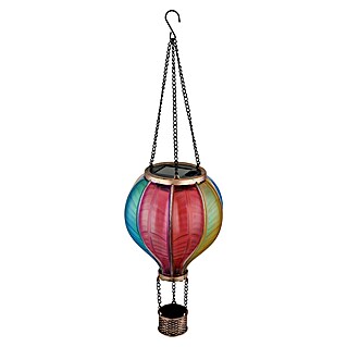 Globo Solar-Hängeleuchte Heißluftballon (Bunt, IP44, Ø x H: 14 x 46,5 cm)