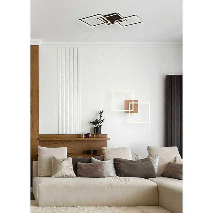 Trio Leuchten LED-Deckenleuchte Trail (31 W, L x B x H: 74 x 35 x 7 cm, Schwarz, Warmweiß) | BAUHAUS
