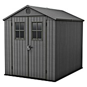 Keter Tuinhuis Darwin 68 (Buitenmaat incl. dakoverstek (b x d): 244 x 199 cm, Kunststof, Grijs) | BAUHAUS