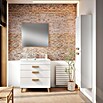 Armario auxiliar Danubio (An x Pr x Al: 35 x 25 x 110 cm, Blanco mate/Roble bardolino) | BAUHAUS