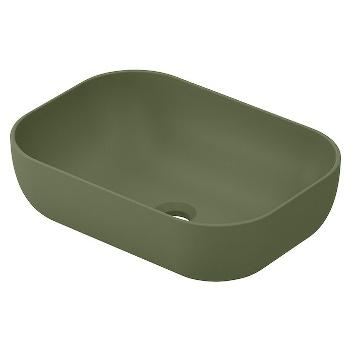 Lavabo de sobremesa Stadium (32,5 x 45,5 cm, Sin desbordamiento, Verde atlantico) | BAUHAUS