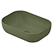 Lavabo de sobremesa Stadium (32,5 x 45,5 cm, Sin desbordamiento, Verde atlantico) | BAUHAUS