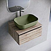 Lavabo de sobremesa Stadium (32,5 x 45,5 cm, Sin desbordamiento, Verde atlantico) | BAUHAUS