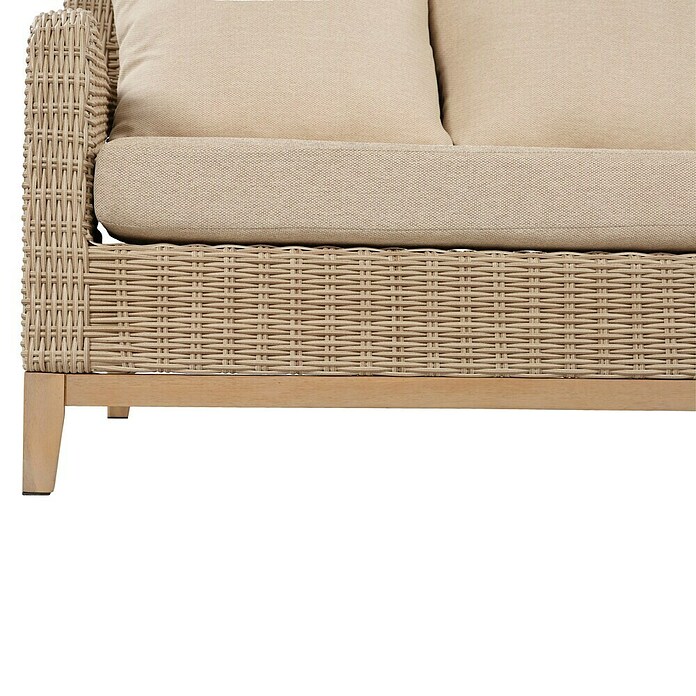 Sunfun Conjunto de muebles Lola (6 pzs., Ratán sintético/Madera de acacia, Marrón) | BAUHAUS