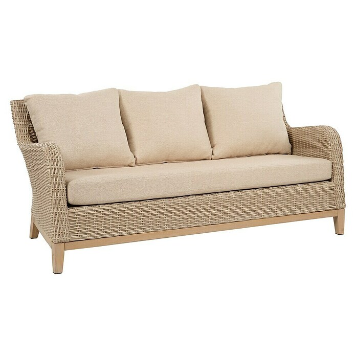 Sunfun Conjunto de muebles Lola (6 pzs., Ratán sintético/Madera de acacia, Marrón) | BAUHAUS
