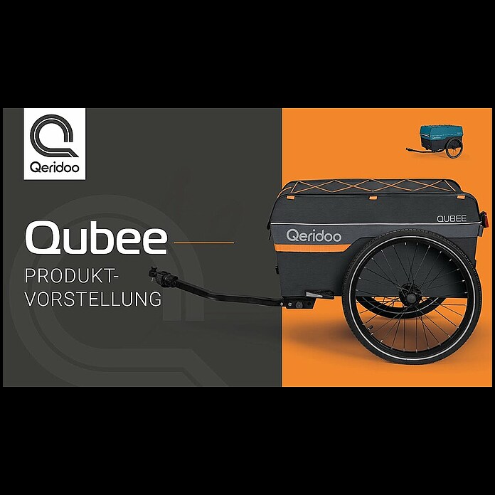 Qeridoo Fahrradanhänger Qubee L (Max. zulässiges Gesamtgewicht: 50 kg, petrol, 130 l) | BAUHAUS