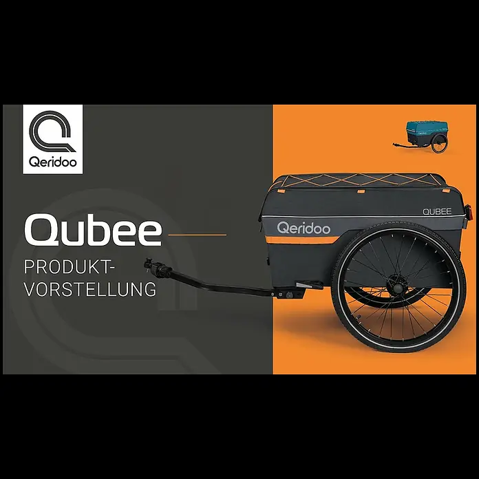 Qeridoo Fahrradanhänger Qubee L - Max. zulässiges Gesamtgewicht: 50 kg, grau, 130 l - Qubee Produktvorstellung