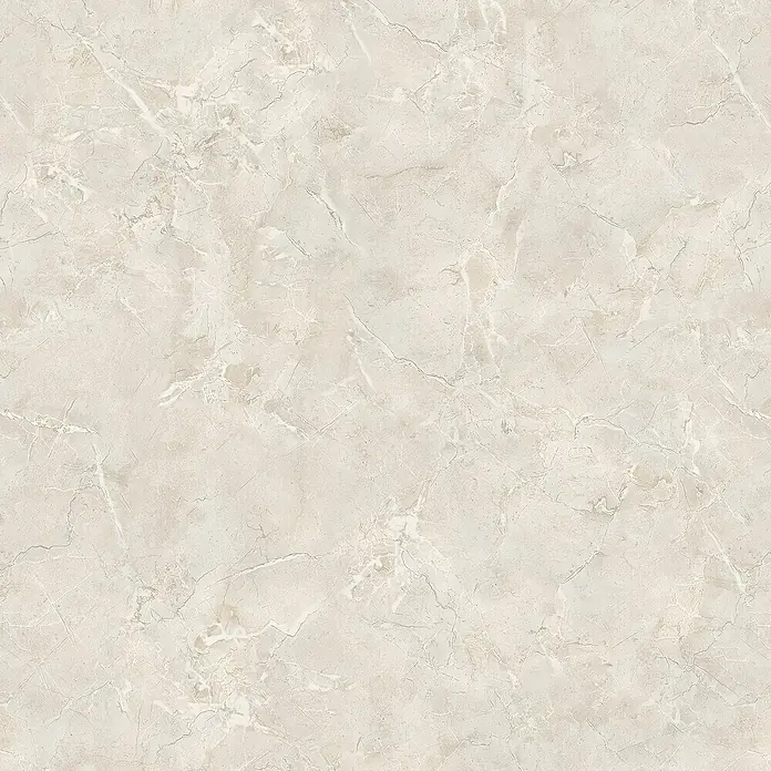 Lámina decorativa autoadhesiva vinílico para encimera - 65 x 200 cm, Remo - Primer plano de una baldosa de mármol beige con vetas finas y claras. Ideal para diseños elegantes de suelos y paredes.
