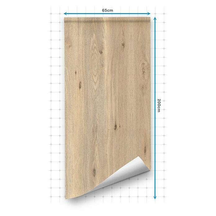 Rollo adhesivo vinílico para encimera (200 x 65 cm, Oak, Autoadhesivo) | BAUHAUS