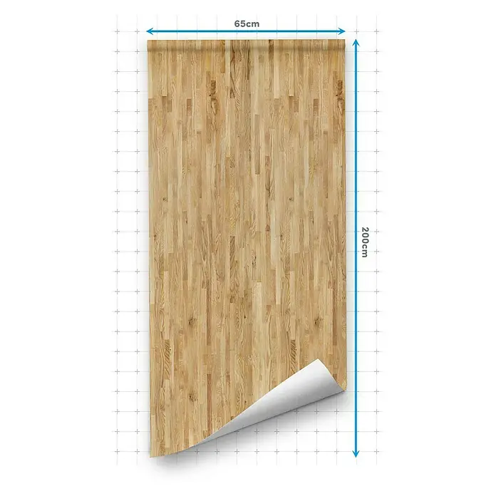 Lámina decorativa autoadhesiva vinílico para encimera - 65 x 200 cm, Malmo natural - Papel pintado de madera de un solo panel de 65 cm x 200 cm, ideal para un aspecto moderno y elegante en cualquier habitación. Perfecto para paredes de acento.
