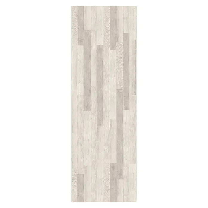 Lámina decorativa autoadhesiva vinílico para encimera - 65 x 200 cm, Lulela class - Textura de suelo de madera clara con lamas largas y estrechas en un patrón irregular, ideal para interiores modernos y naturales.