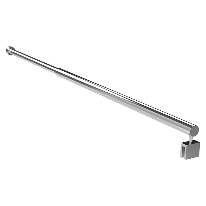 Aurlane Stabilisations-Set Parma Chrome - Auszugslänge: 70 cm - 100 cm, Chrom - Glänzende Chrom-Metallstange mit einem U-förmigen Halter.