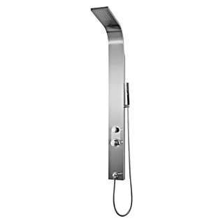 Aurlane Duschpaneel Florenz Stainless Steel (Höhe: 150 cm, Silber/Grau)