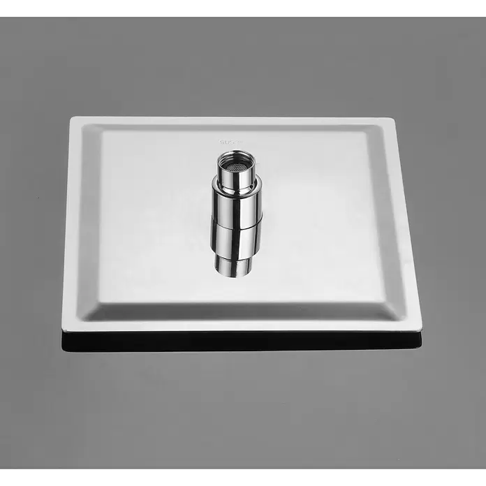 Aurlane Kopfbrause - B x L: 20 x 20 cm, Silber, Quadratisch - Quadratischer, verchromter SUS304 Duschkopf mit zentralem Wasseranschluss.