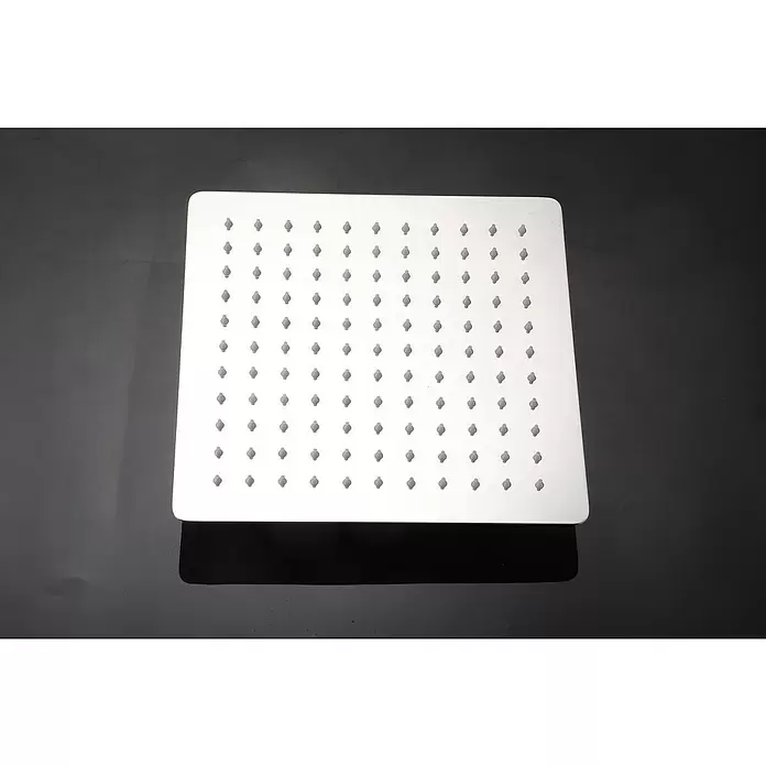 Aurlane Kopfbrause - B x L: 25 x 25 cm, Silber - Quadratischer, silberner Duschkopf mit mehreren rautenförmigen Düsen.