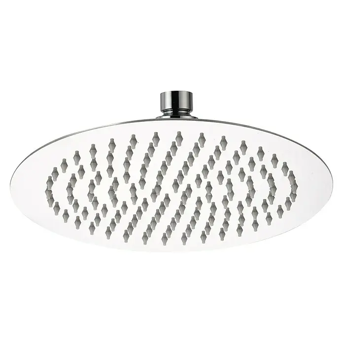 Aurlane Kopfbrause - Durchmesser: 25 cm, Silber - Runder Duschkopf aus Chrom mit zahlreichen hellgrauen Düsen.