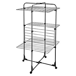 Leifheit Turmwäschetrockner ClassicTower 270 Black (Länge Wäscheleine: 27 m, L x B x H: 68 x 68 x 126 cm, Schwarz)