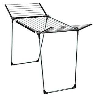 Leifheit Flügel-Wäscheständer Pegasus 180 Solid Black (Länge Wäscheleine: 18 m, Schwarz/Anthrazit, B x T x H: 157 x 66 x 87 cm)