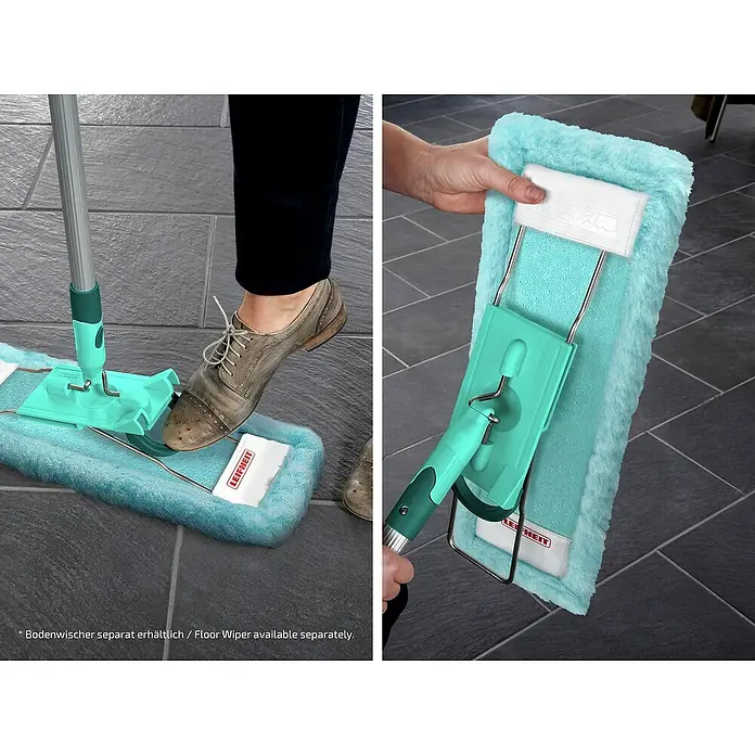 Leifheit Ersatz-Bezug Profi XL Static Plus - Türkis, 42 cm, Passend für: Leifheit Bodenwischer Profi XL - Leifheit Bodenwischer mit aquablauem Bezug für streifenfreie Reinigung. Praktisches Design für einfaches Auswringen und komfortable Handhabung.